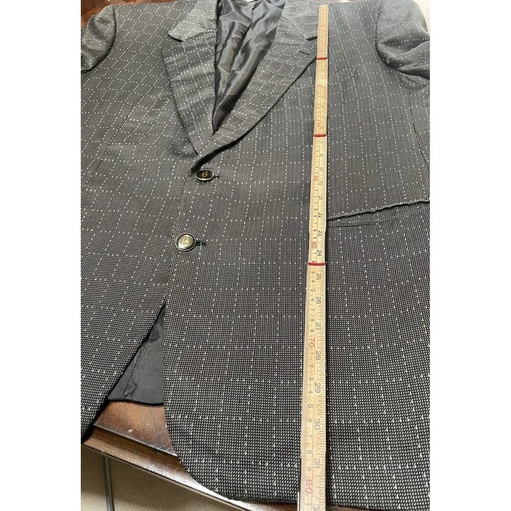VTG BRIONI Augusto 100% Silk Blazer Jacket Sz 46 R Grey Luxury Tweed Sport Coat